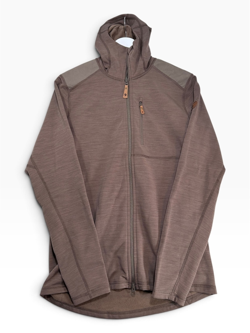 Fjallraven Keb Fleece Hoodie Mens Small Suede Brown NWT G-1000 Wool Jacket 81479